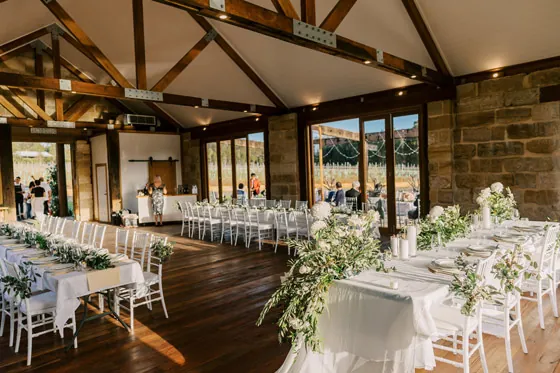 Sandstone Chapel reception at La Vigna Estate