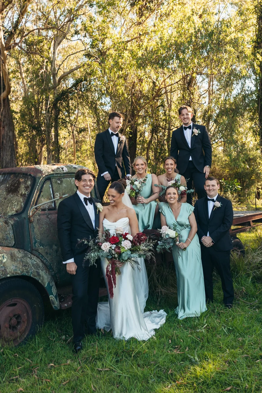 Caoura Cliffs &mdash; the bridal party among the gum trees