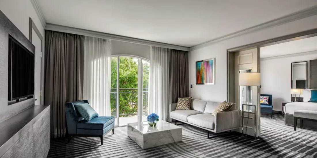 Bridal suite lounge with balcony at InterContinental Sydney Double Bay