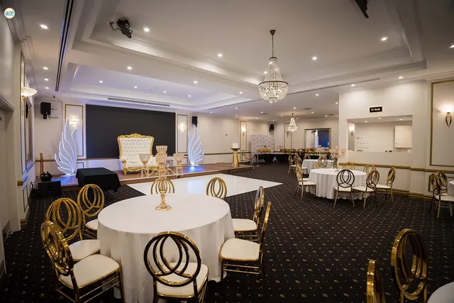 The built-in stage and dance floor in Royal Splendour Hall at Pro Regal Pavilion, Parramatta