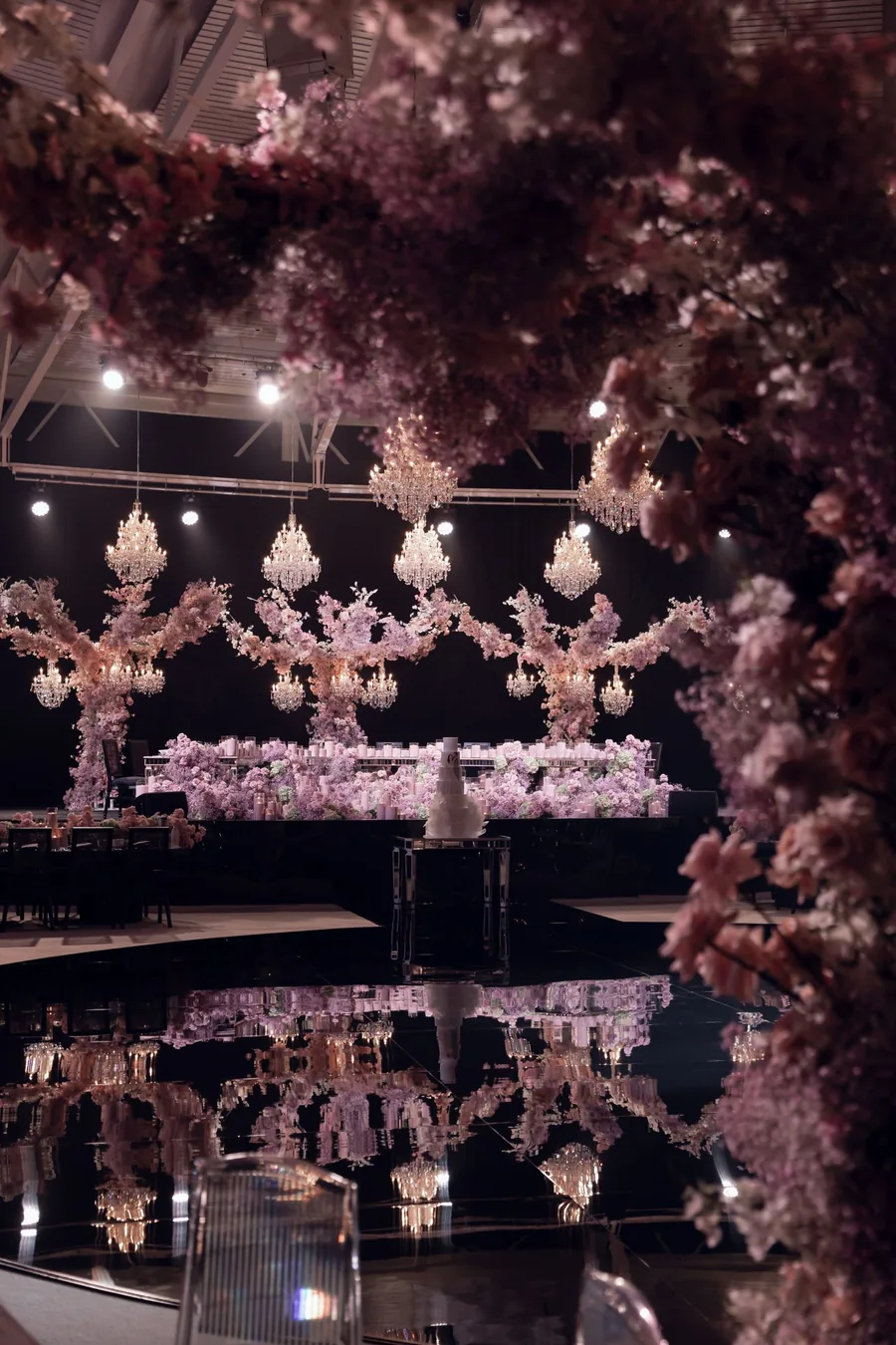 William Inglis Hotel — blossom and chandeliers overhead