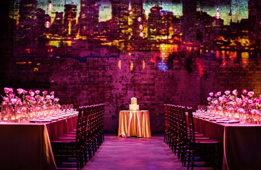 Celebrating In Style &mdash; a riverside reception lit in pink