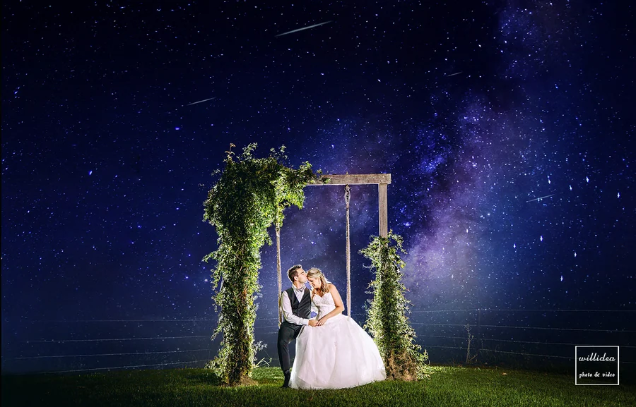 Willidea Studio — a ceremony arch under a starry sky
