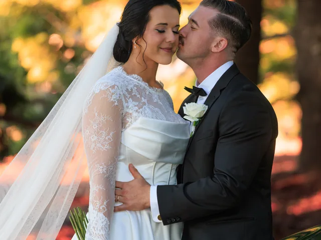In The Grove — bride and groom portrait in the gardens
