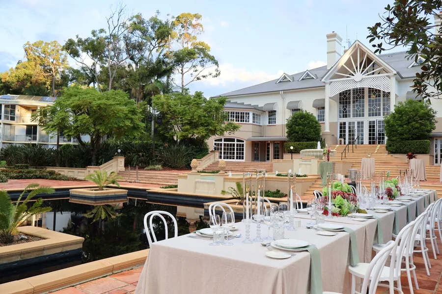 InterContinental Sanctuary Cove Resort — an outdoor table setting on the Fountain Terrace