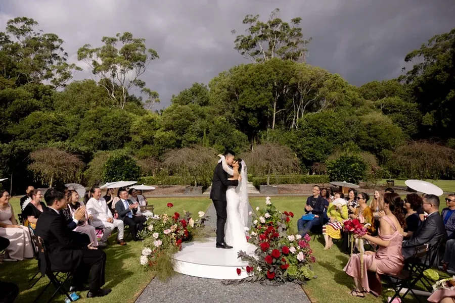 The Parterre at Wynmere Estate, a formal French garden set for a ceremony