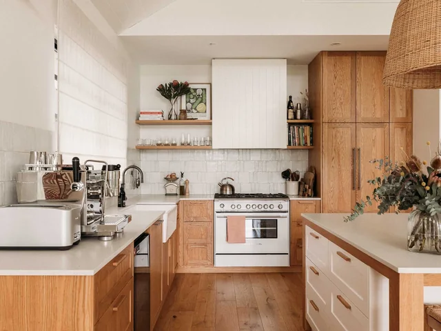 The kitchen in the farmhouse at Wallaringa Farm