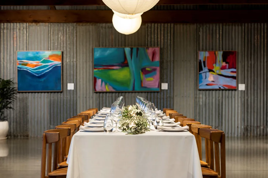 Artisans of Barossa — a private room dressed for a seated dinner