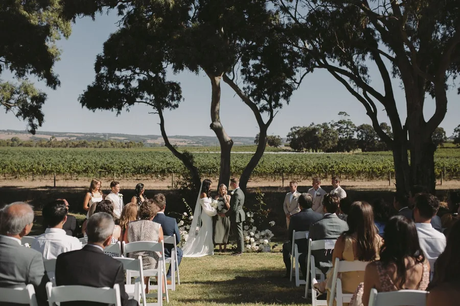 Mitolo &mdash; a ceremony among the trees with guests seated