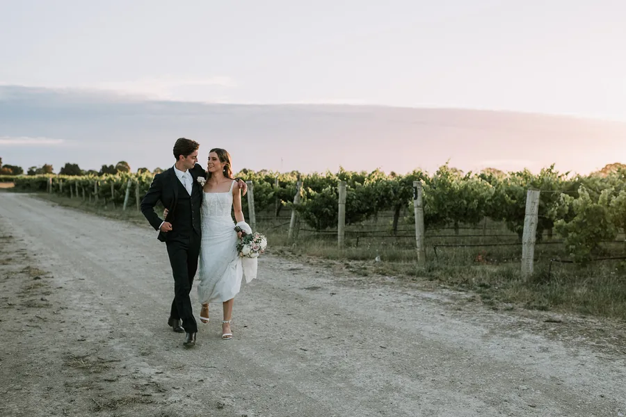 Parker Coonawarra Estate &mdash; the couple on the track through the vines