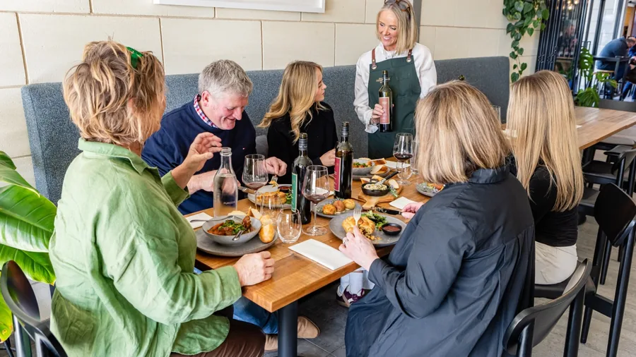 Parker Coonawarra Estate &mdash; guests at lunch in the cellar door