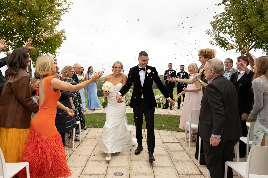 Pike & Joyce Wines &mdash; a confetti exit on the terrace