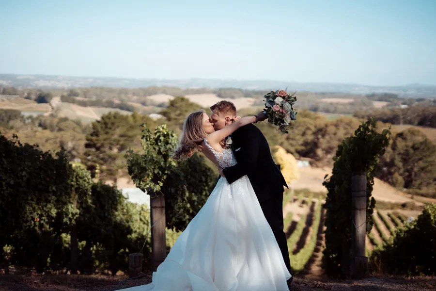 Pike & Joyce Wines &mdash; the couple with the vineyard behind