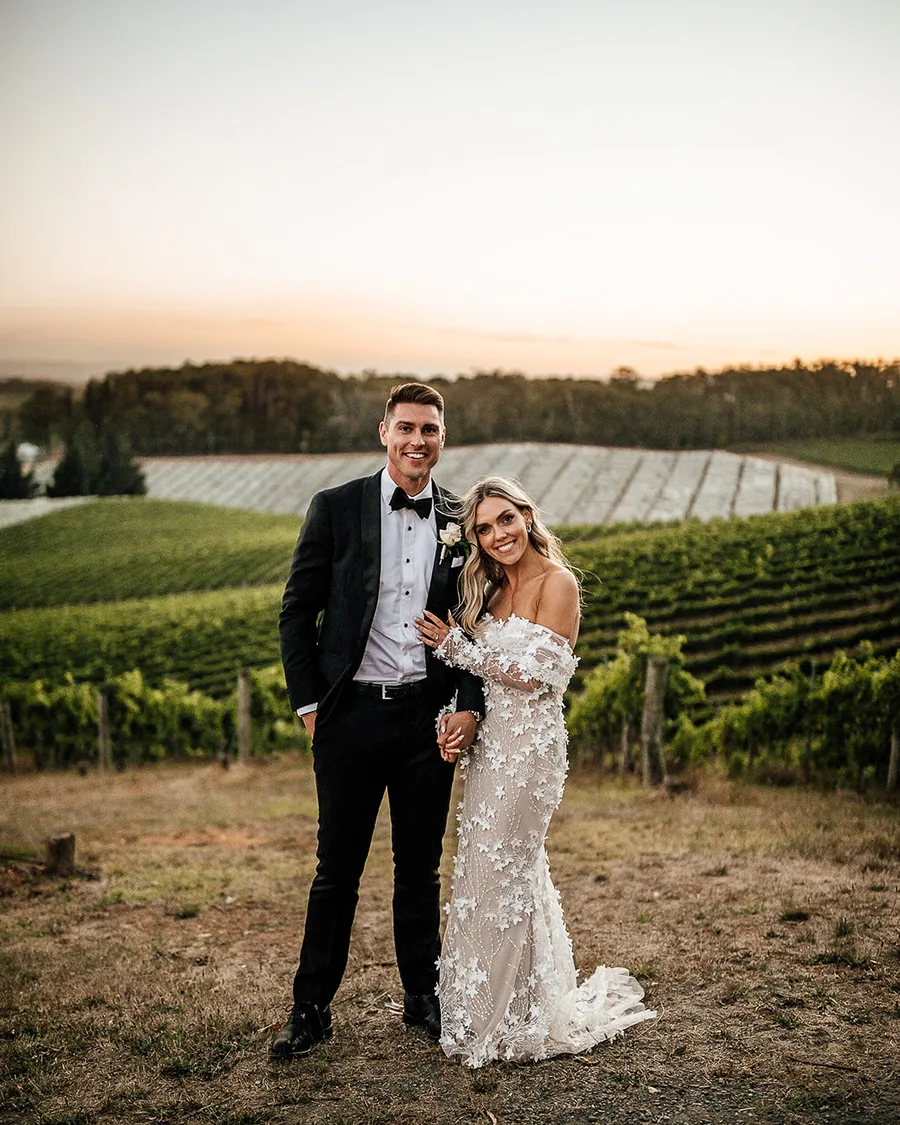 Pike & Joyce Wines &mdash; the couple above the vines at sunset