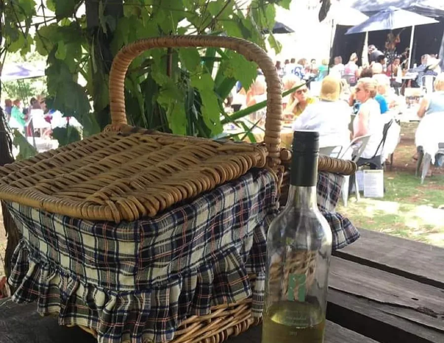 Sinclair's Gully — a picnic hamper at the cellar door