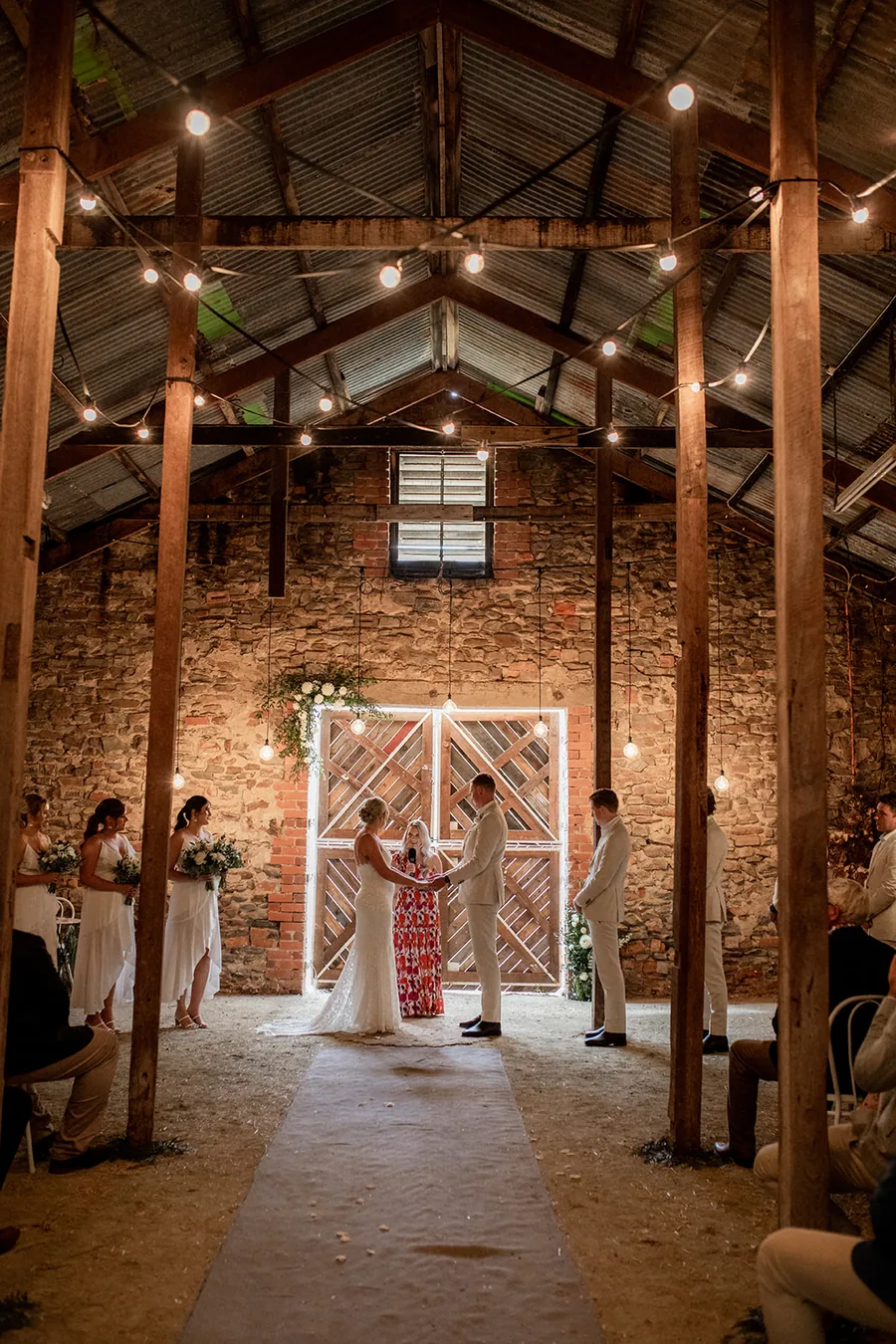 The Brae Dawesley — a ceremony at the barn doors
