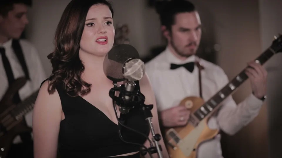 Chloe & Blake wedding film, With the band