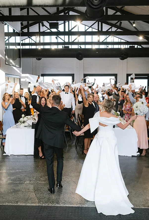 Melbourne Entertainment Company: couple making their grand entrance
