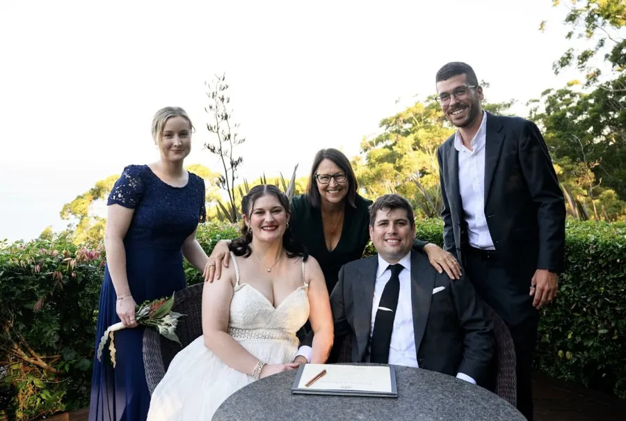 A Celebration Day: signing the register at Tumbling Waters Retreat