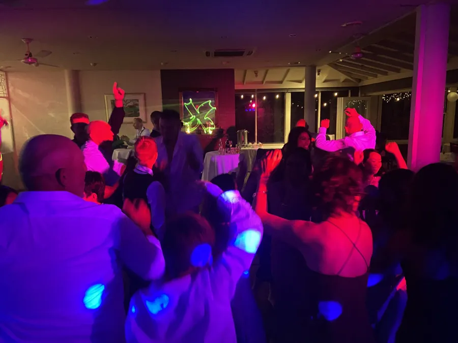 Wedding DJ Hire: a crowded dance floor late in the night