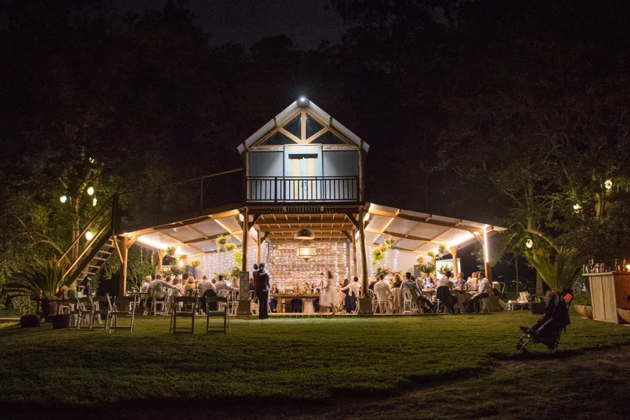 Jazzy Photography: reception pavilion lit up at night at Wisemans Ferry